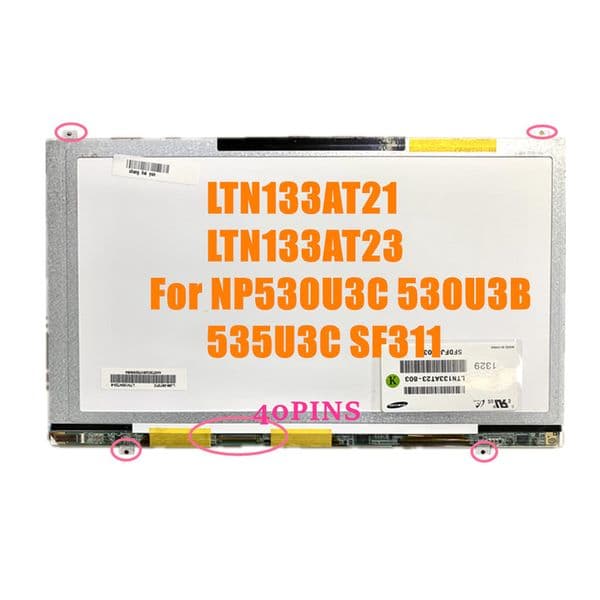 Original A+ LTN133AT23 LTN133AT21-001 LTN133AT21-C01 LTN133AT23-801 LCD Screen For NP530U3C 530U3B 535U3C SF311 Matrix Display