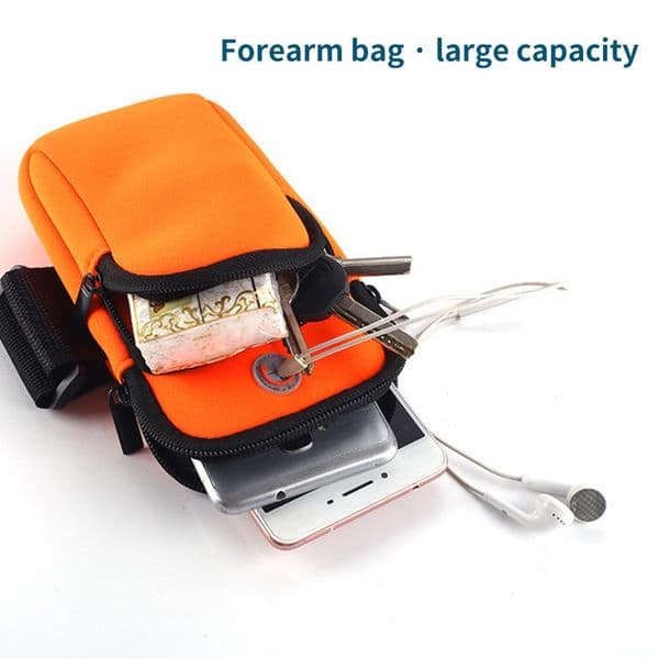 Excellent Sports Arm Band Shock-Resistant Adjustable Compact High Elasticity Wrist Bag Phone Pocket
