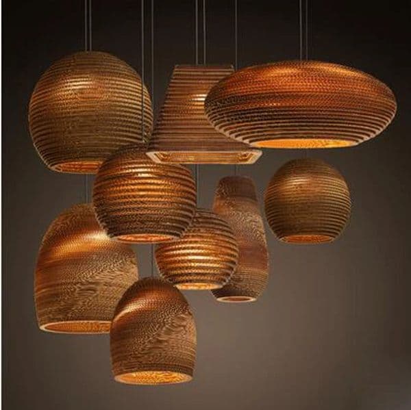 paper honeycomb pendant lights cardboard personalized living room restaurant cafe clothing store pendant lamps MJ1102