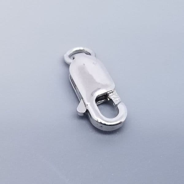 2pcs Real Pure Solid 925 Sterling Silver Lobster Clasp Hook Claw Buckle With Close Sealed Ring Connector Jewelry Findings