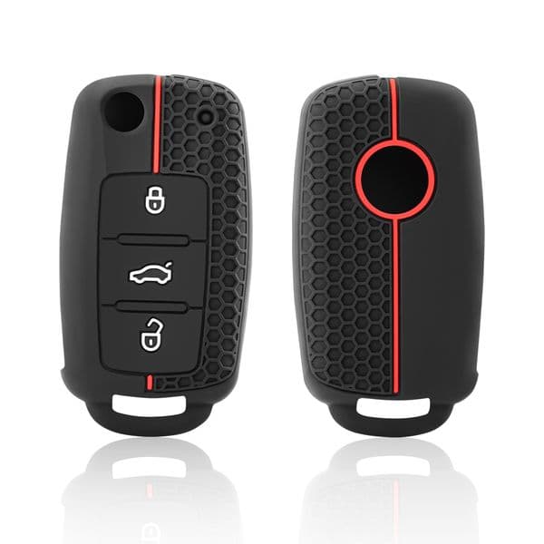 Funda de silicona para llave de coche, cubierta para VW Volkswagen Golf 4 5 6 Bora Jetta POLO Passat B5 B6 Skoda Superb Octavia Fabia SEAT Ibiza Leon