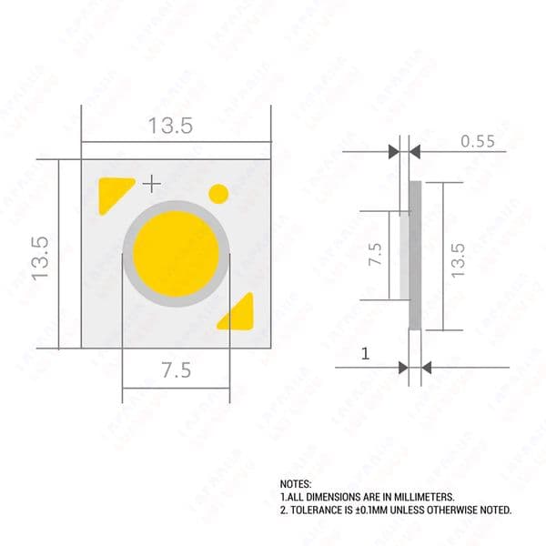 Ra CRI 97 COB Chip 3W 5W 7W 12W Warm Natural White 2700K 3000K 4000K 5000K 1313 1414 DIY LED Bulb Track Light Beads