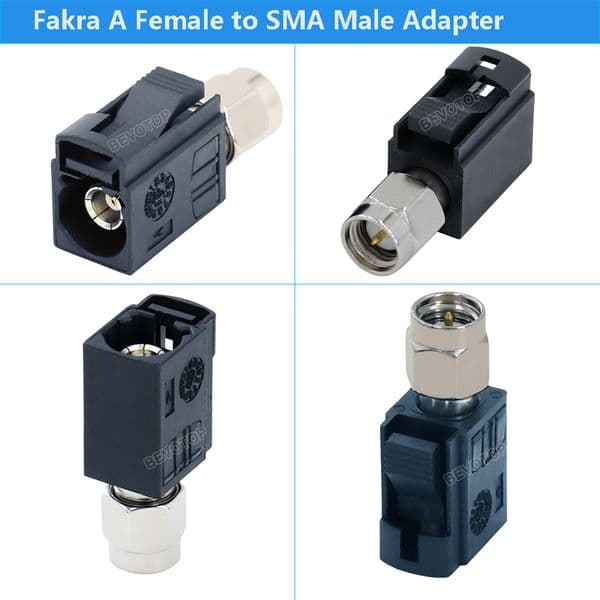 2PCS/LOT SMA to Fakra Adapter Fakra C Female to SMA Male Plug 50 Ohm Straight Adaptor High Quality BEVOTOP RF Coaxial Connectors