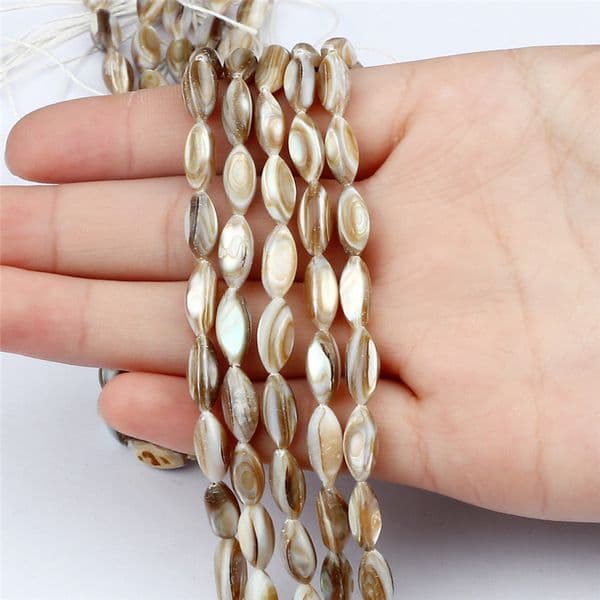 Beige Natural Stripes Mother of Pearl Shell Waterdrop Loose Beads DIY Bracelet Necklace Earring For Jewelry Making Free Shipping