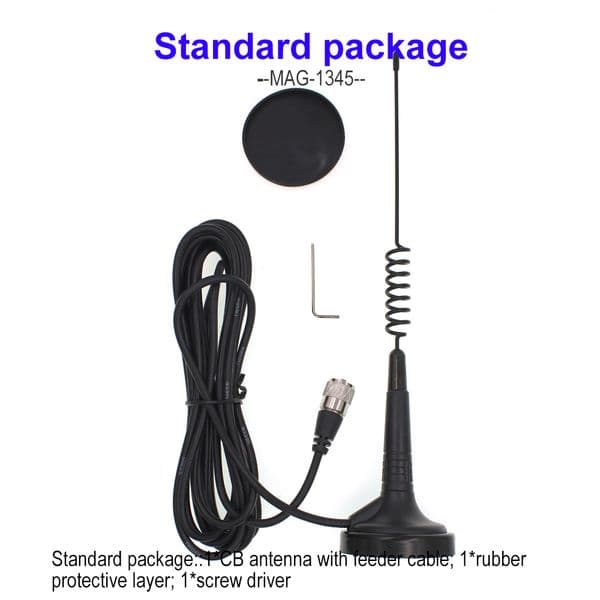 Mag-1345 26-28MHz Center 27MHz CB Radio Magnetic Antenna RG-58U 4M Coaxial Cable Base-Load Small Mount for CB-27 AR-925 CB-40M