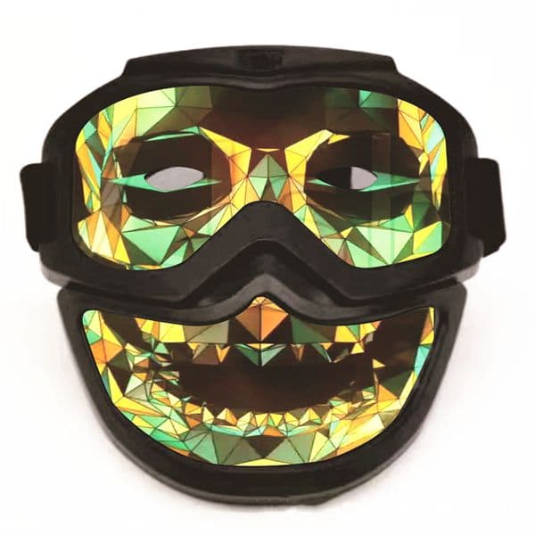 LED Mask Voice Control Music 4 Modes Glowing Flashing EL Night Light Mask Suitable for Halloween Bar DJ Music Party Video Props