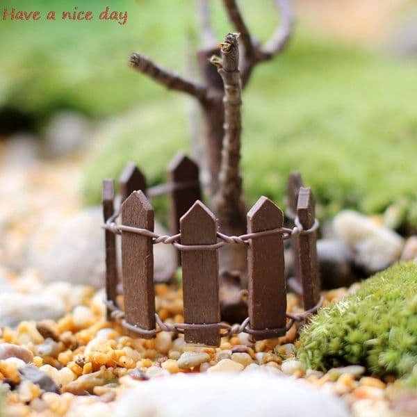 New 3x10cm Fence Decorations For Home And Garden Kawaii Miniatures Fencing Fairy Garden Gnome Moss Terrariums Resin Crafts