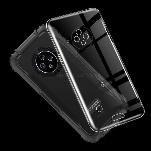2 in 1 Transparent Phone Case For Doogee S35 Pro S35T Soft Black TPU Case Tempered Glass For Doogee S35 S35 T S35Pro Cases Vetro