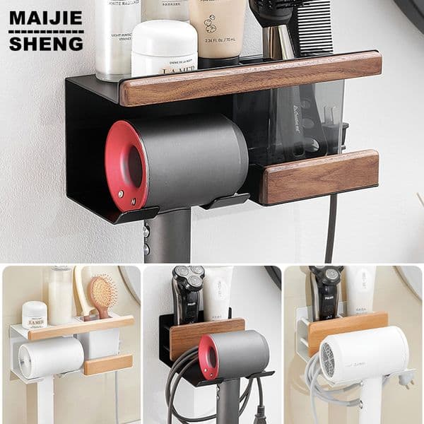 Hair Dryer Holder Bathroom Dryer Cradle Wall Mounted Hairdryer Organizer Hair Dry Cradle Hair Dryer Stand Bathroom Accessories