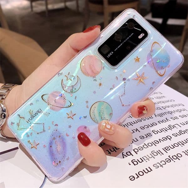 Glitter Planet Case For Xiaomi Redmi Note 10 10S 9 9S 8 8T 7 6 5 Pro Max 6A 7A 8A 9A 9AT 9i 9C K20 K30 K30i K30s K40 10X Cover