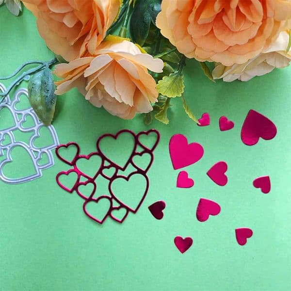 Metal Cutting Dies for DIY Scrapbooking Album Paper Cards Decorative Embossing Heart Shaped Die