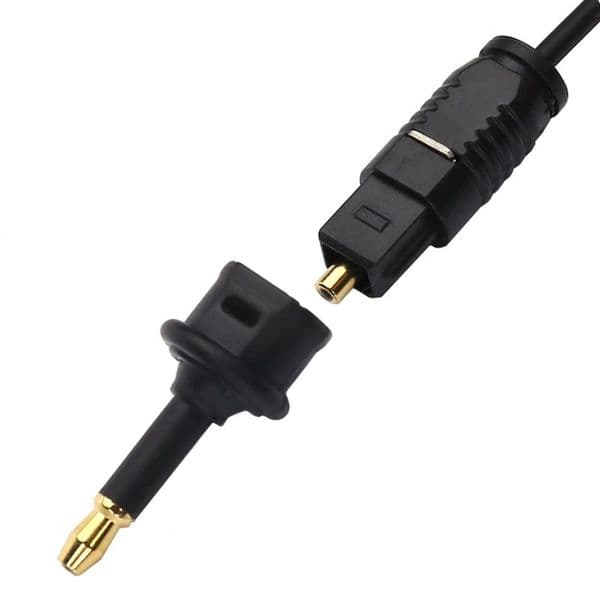 Fiber Optic Adapter Mini 3.5mm Toslink Male To Toslink Female, Square To Circular Digital Audio Fiber Optic Cable Adapter