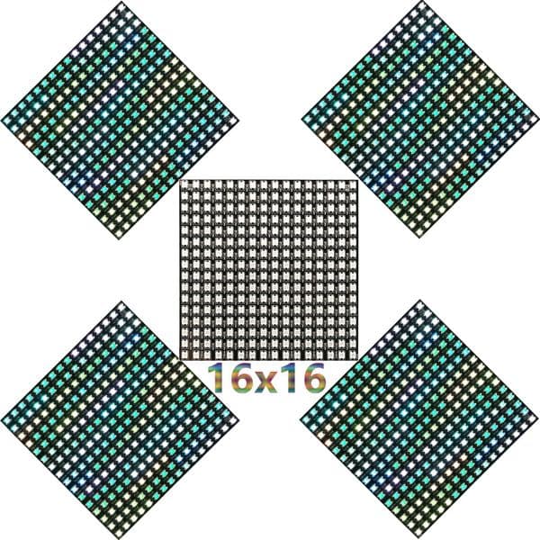 DC5V WS2812B 8*8 16*16 8*32 Flexible Screen Panel Pixel Matrix 5050 RGB Individually Addressable 3Pin Luces Led Digital Module