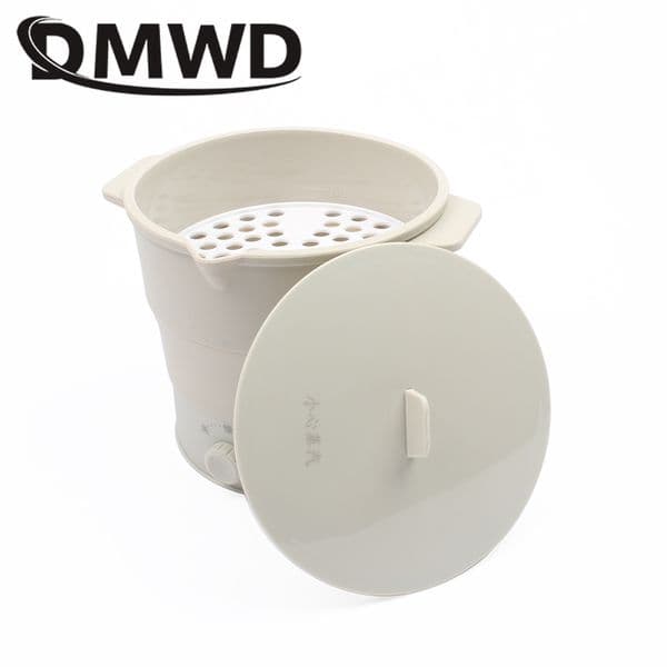 Folding Silicone Hotpot Electric Multifunctional Cooker Heating Kettle Water Boiler Stew Soup Noodle Pot Food Eggs Steamer EU US