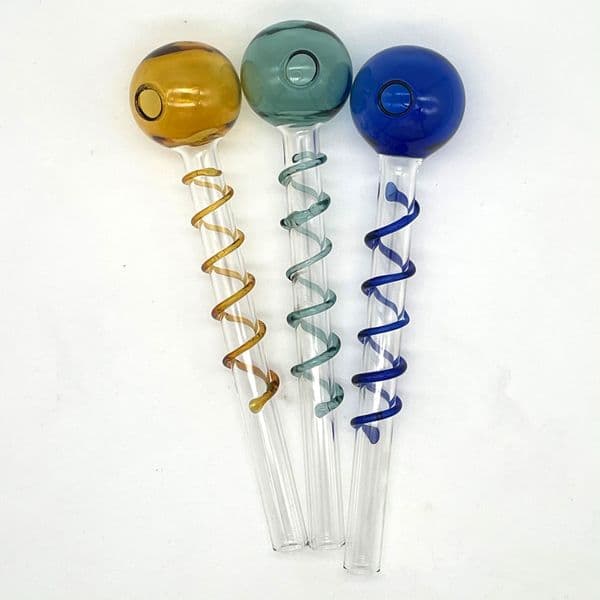 Shenzhuglass 15cm Colorful Glass Oil Burner Pipe tobcco herb glass oil nails Water Hand Pipes Smoking Accessories Glass Tube Smoking Pipes