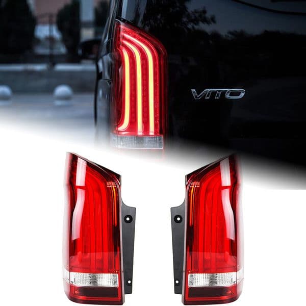 Automobile Tuning Cars Tail Lights For Mercedes-Benz VITO W447 2016-2020 V250 Taillights LED DRL Running Bulb Fog Light Rear Park Lamp