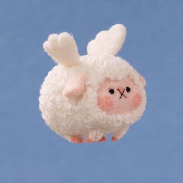 Winged Sheep Animal Wool Felt DIY Handmade Girl Festival Crafts Material Package Couple Birthday Gift Kits Poke Poke Craft