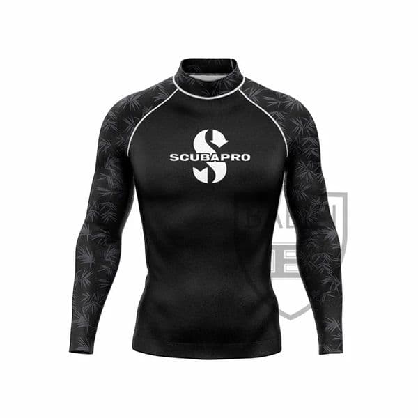 2024 Men's Anti-UV Surf Shirt Long Sleeve Swimwear Breathable Quick-Drying Swimming T-Shirt Summer Beachwear Rash Guards Surfing
