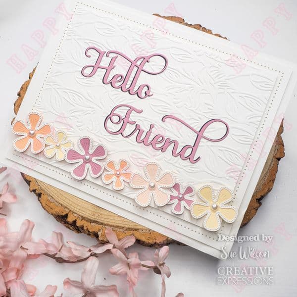 2022 Metal Cutting Dies Hello Friend For Scrapbooking Bookmark Envelope Paper Craft Embossing Greeting Card Handmade Knife Mould