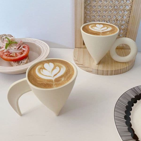 Simple cream coffee cup, mug, latte coffee cup, Nordic creative breakfast cup, personalized water cup