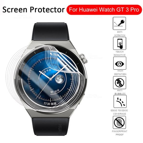3-12Pcs Curved Hydrogel Film For Huawei Watch GT 3 Pro Screen Protector Not Glass Huawey Watch GT3 Pro 3Pro GT3pro 42/43/46MM