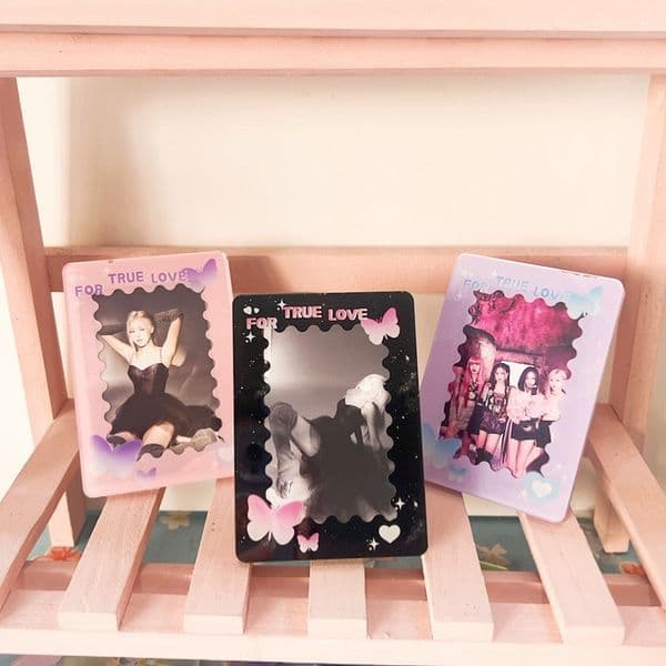 Acrylic Photo Frame Kawaii Photocard Frame Mini Photocard Holder Kpop Idol Photo Display Stand Creative Desktop Ornament