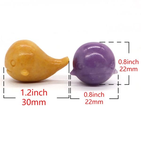 Cute Whale Statue with Natural Stone Carved Healing Mini Sea Animal Figurine Reiki Crystal Crafts Aquarium Fish Tank Decor 1.2"