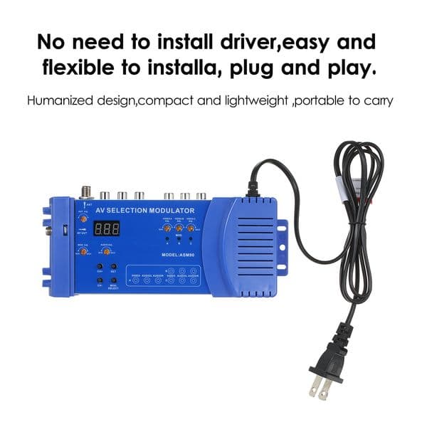 AMS90 Modulator AV Optional Modulator VHF UHF PAL/NTSC Standard RCA Converter Portable 100-240V Domestic Modulator RF Converter