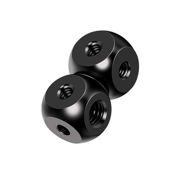 BGNing Alloy 1/4 3/8 Screw Hole Dual Magic Cubic Mount Cube Adapter Converter Base for SLR Camera Cage Tripod Mic Flash Light