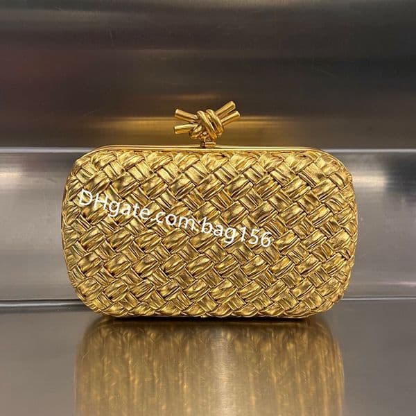 Designer Bags Knot intrecciato metallic leather clutch Mini Handbags Womens Party Fashion Gift Mutil Color 10A mirror bag