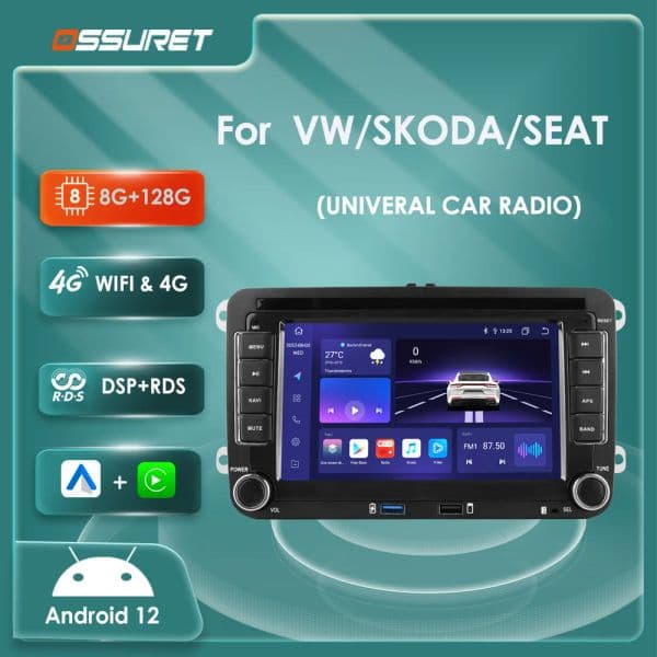 2din Car multimedia player for VW POLO GOLF 5 6 Plus PASSAT B6 JETTA TIGUAN TOURAN /SKODA OCTAVIA/SEAT Android Autoradio 4G GPS