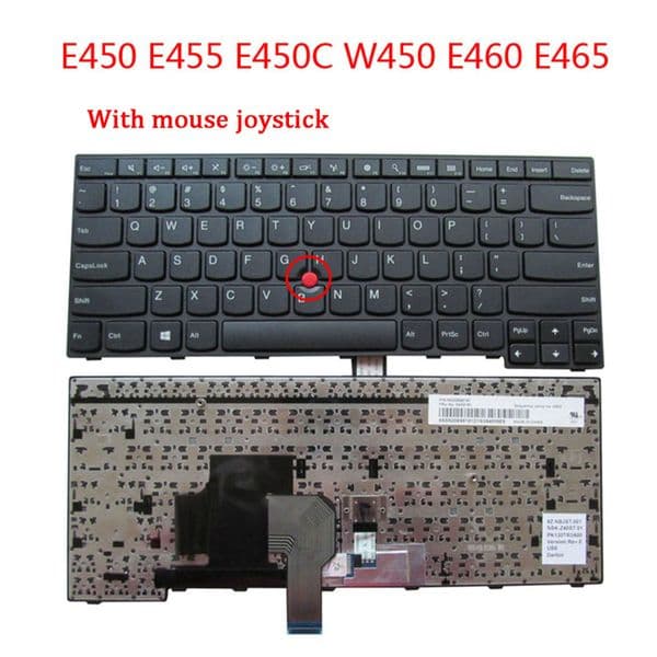 NEW Laptop Rreplacement Keyboard Compatible for LENOVO E450 E460 E470 E470C E455 E450C W450 E465 E475