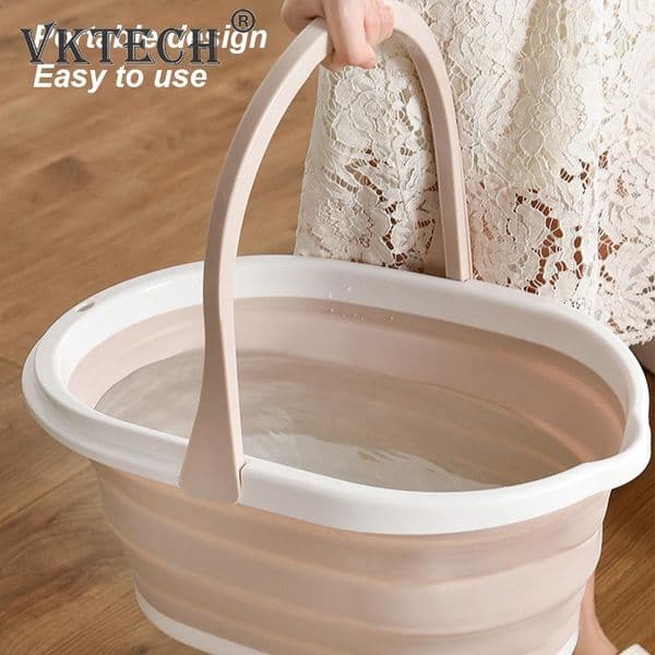 Foldable Mop Bucket Bucket Car Wash Fishing Bathroom Cleaning Tool Silicone Bucket Large-capacity Outdoor Household Supplies