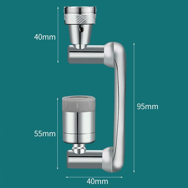 1440 Degree Rotating Faucet Extender Large-angle Rotating Splash Filter Faucet Aerator Water Nozzle Faucet Bubbler