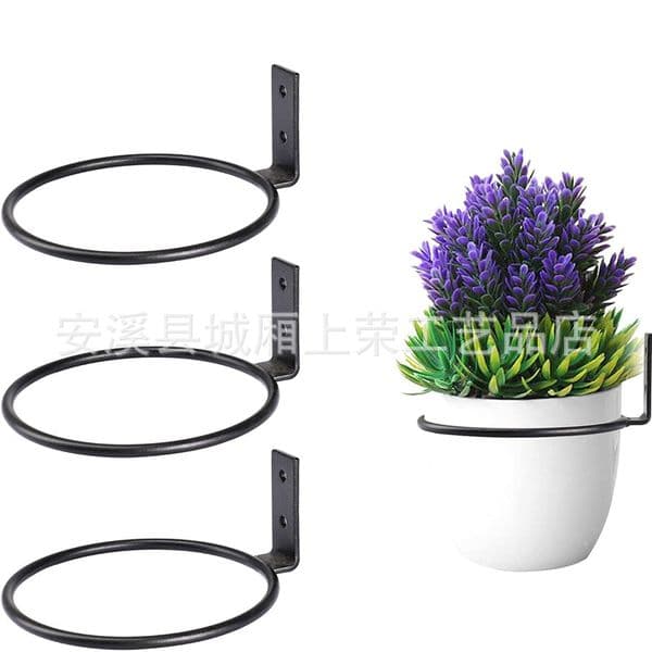 1PC 4/6/8 inch Flower Pot Holder Wall Bracket Planter Tray Plant Stands Planter Pots Hook Plant Holder Ring Indoor Outdoor Decor
