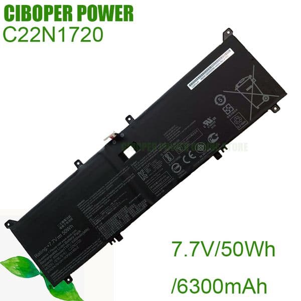 CP Original Laptop Battery C22N1720 7.7V/50Wh/6300mAh For ZenBook S UX391 UX391U UX391UA UX391UA-xb71 UX391UA-xb74t series