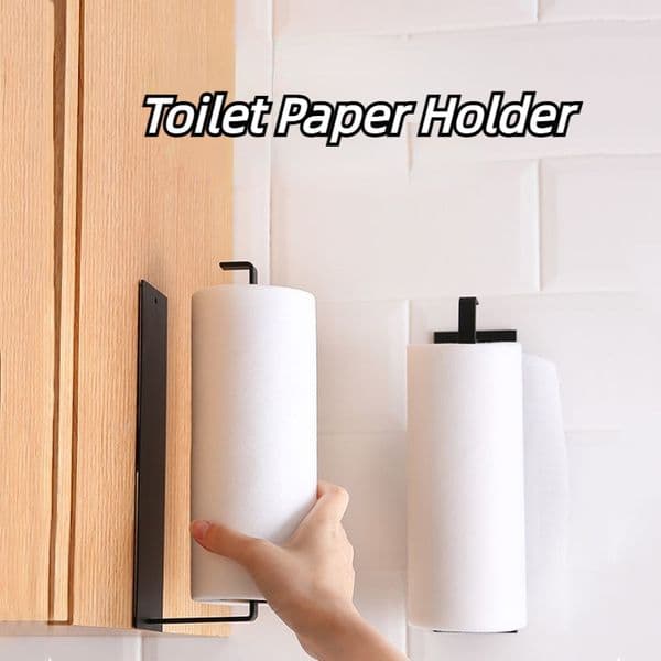 1pc Toilet Paper Holder Bathroom Storage Paper Towel Holder Kitchen Wall Hook Toilet Paper Stand Home Organizer Toilet Gadgets