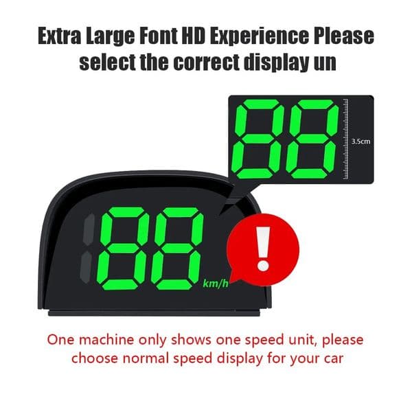 2023 Car HUD GPS Head Up Display For All Car Digital Speedometer HUD Plug and Play Big Font Auto Electronics Accessories Speed
