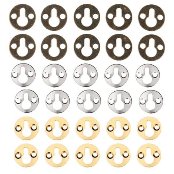 10Pcs 25mm Round Hanging Cross-stitch Picture Oil Painting Mirror Frame Hooks Hangers Wall Photo Holder with Screws Zinc Alloy