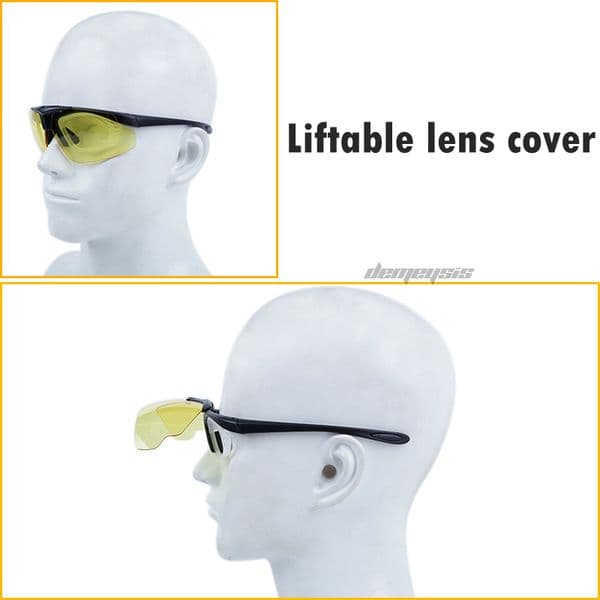 Army Tactical Glasses Flip-up Lens Frame Military Airsoft Hunting Shooting Protective Glasses Hiking Cycling Sports Sunglasses