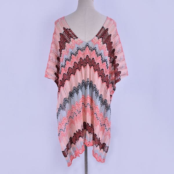 Beach Cover Up Bikini Crochet Knitted Tassel Tie Beachwear Summer Swimsuit Cover Up Sexy See-through Beach Dress