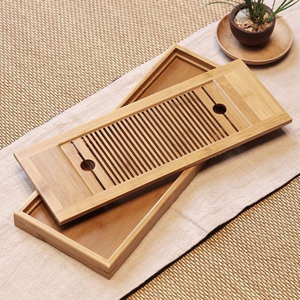 Bamboo Tea Trays Chinese Tea Serving Kung Fu Tea Trays Eco-Friendly And High Quality Table Water Storage Trays Dry Bubble Table