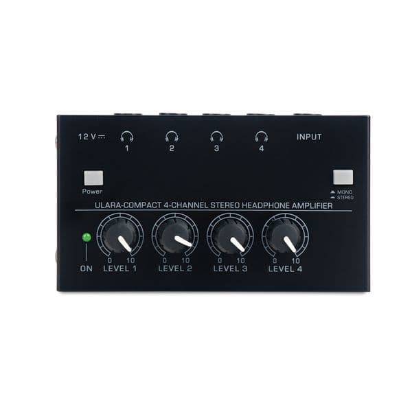 HA400 Headphone Amplifier 4 Channels Mini Headphone Earphone Amp Ultra-Compact Stereo Audio Amplifier 10MHz Guitar Parts