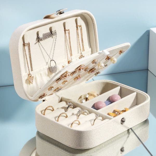 Jewelry Storage Box Single Layer Necklace Earrings Ring PU Jewelry Box Amazon Portable Jewelry Box Home Jewelry Box