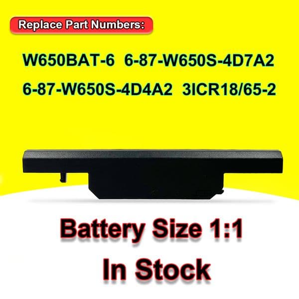 W650BAT-6 Battery For Hasee K610C K650D K750D K570N K710C K590C K750D for CLEVO W650S W650DC Series Laptop 11.1V 48.84Wh