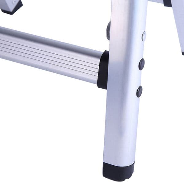 150KG Maximum Aluminium Platform 2-Step Tool Folding Ladder Maximum Load Anti Slip Safety Double-sided with Thick Stairs