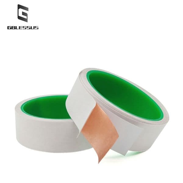 Conductive Copper Foil Double-sided Tape Stick Pure Paper High Temperature Resistant Electromagnetic Signal Shielding 0.06mm