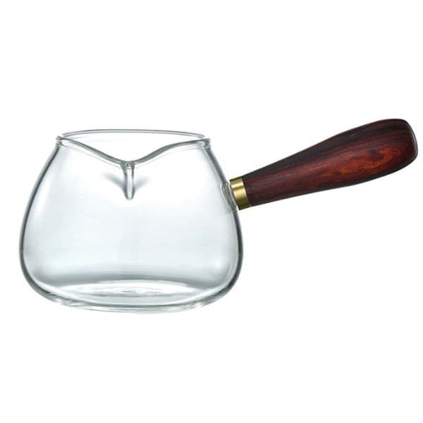 Creative Heat Resistant Glass Bright Side Wooden Handle Tea Dispenser Fair Cup With Filter Kungfu Tea Set Teapot Tea Maker