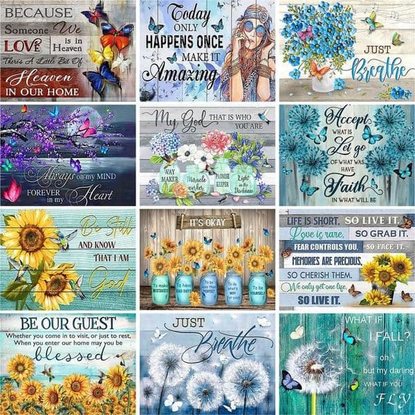GATYZTORY 60x75cm Frame DIY Painting By Numbers acrylic Colorful Flower Scenery Hand Painted Oil Paint By Numbers Home Decor Art
