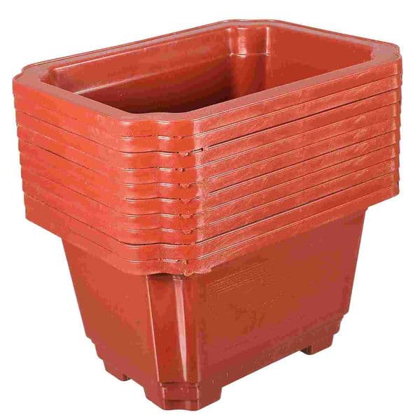 10pcs Bonsai Pot Rectangular Flowerpot Bonsai Planter Plastic Plant Pots Thicken Planter